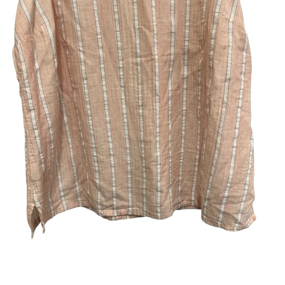 LOFT Plus cotton blend striped pink and white sleeveless top 24/26 - Picture 4 of 12